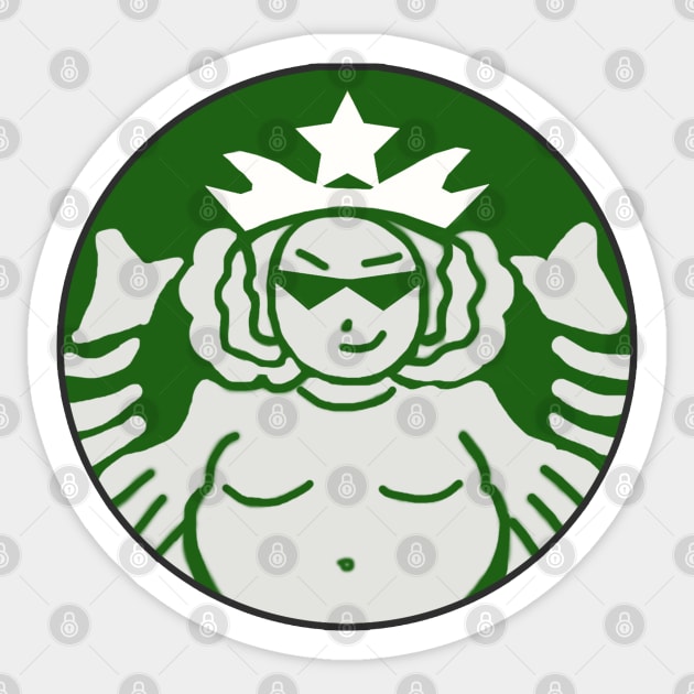 Mieruku-chan "Steabucks" Sticker by Lukasking Tees